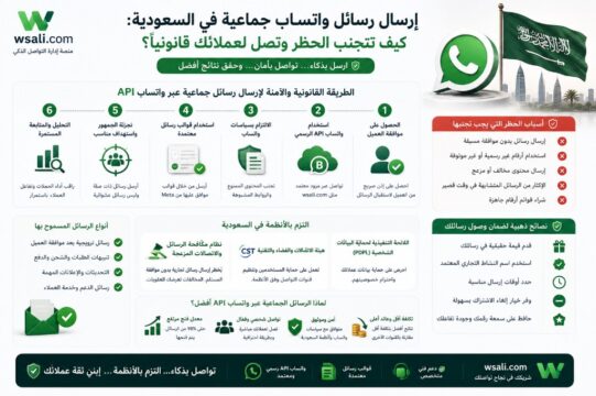 إرسال رسائل واتساب جماعية في السعودية عبر واتساب بزنس السعودية