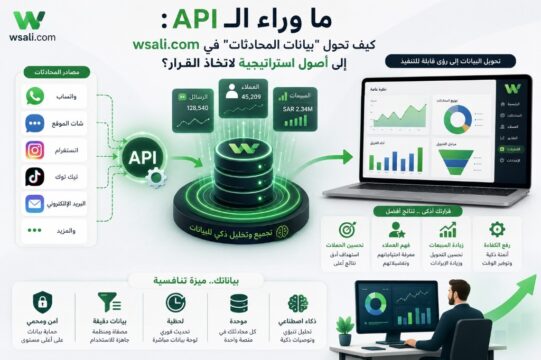 ما وراء الـ API: تحويل بيانات المحادثات في wsali.com إلى أصول استراتيجية