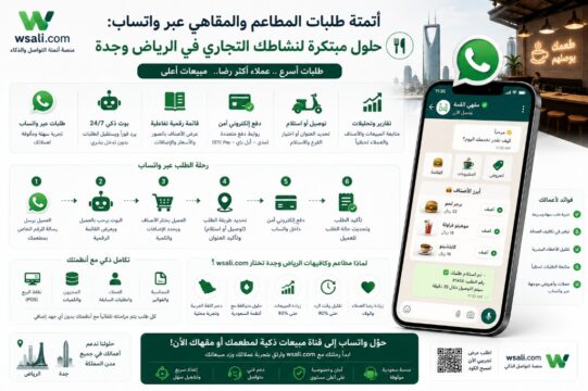Automating Restaurant and Cafe Orders via WhatsApp: Innovative Solutions for Businesses in Riyadh and Jeddah 5 أتمتة المطاعم والمقاهي عبر واتساب للأعمال في الرياض وجدة مقارنة بتطبيقات توصيل