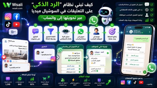 Smart reply system: social comments to WhatsApp