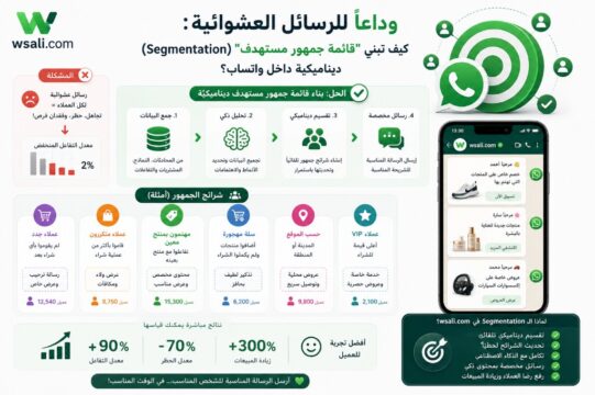 وداعاً للرسائل العشوائية: قائمة جمهور مستهدف ديناميكية داخل واتساب