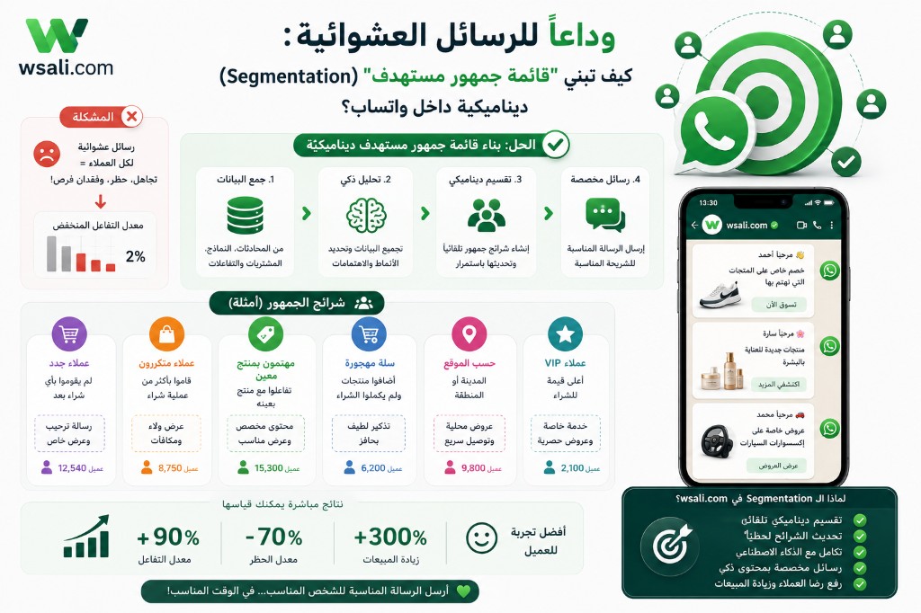 وداعاً للرسائل العشوائية: قائمة جمهور مستهدف ديناميكية داخل واتساب
