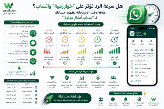 هل سرعة الرد تؤثر على خوارزمية واتساب؟ علاقة وقت الاستجابة بحساب الأعمال الموثوق