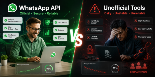 WhatsApp API vs unofficial tools comparison
