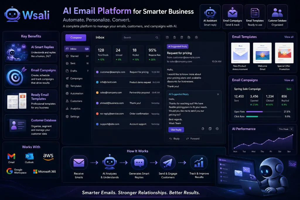 AI email bot for email management system — Wsali