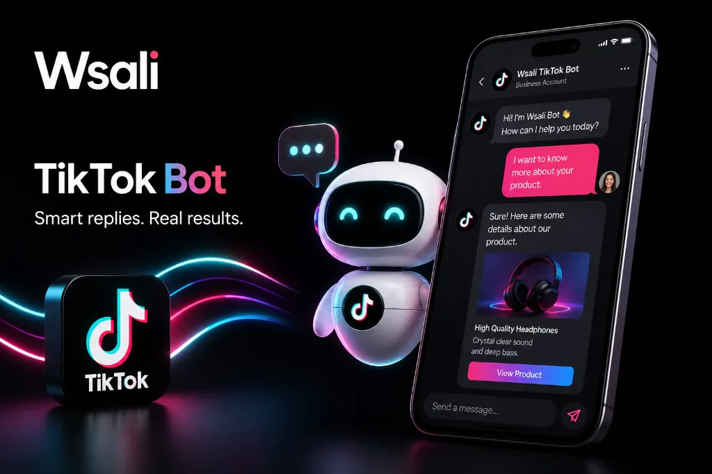 Wsali TikTok Bot — smart AI replies, automated DMs and in-chat product sales
