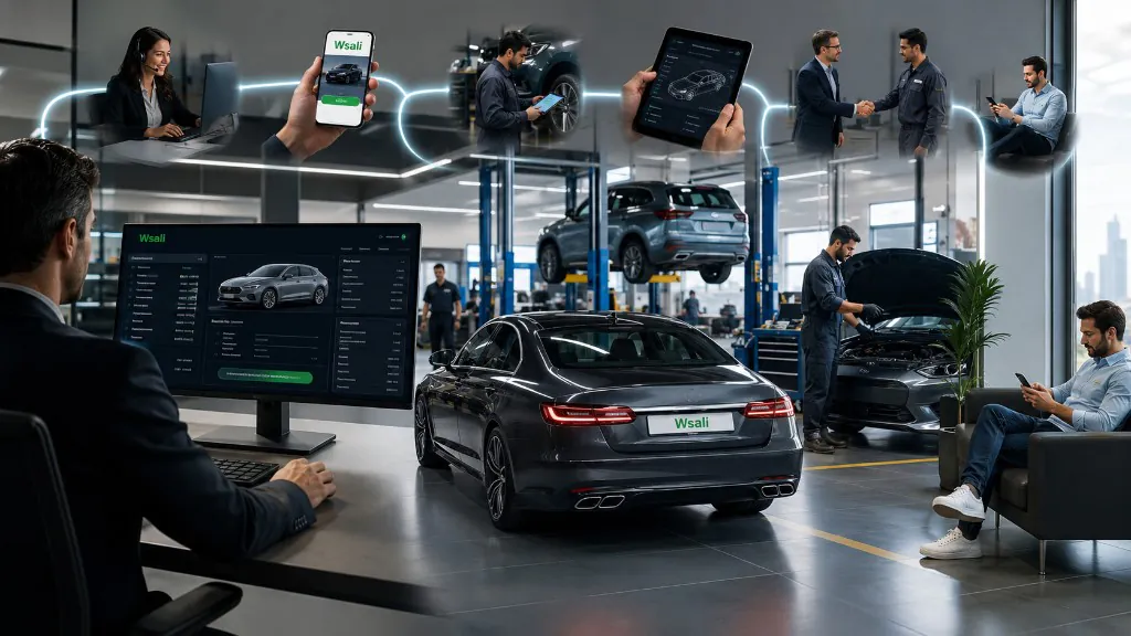 Auto workshop management system — inspection, WhatsApp approval and smart repair · Wsali