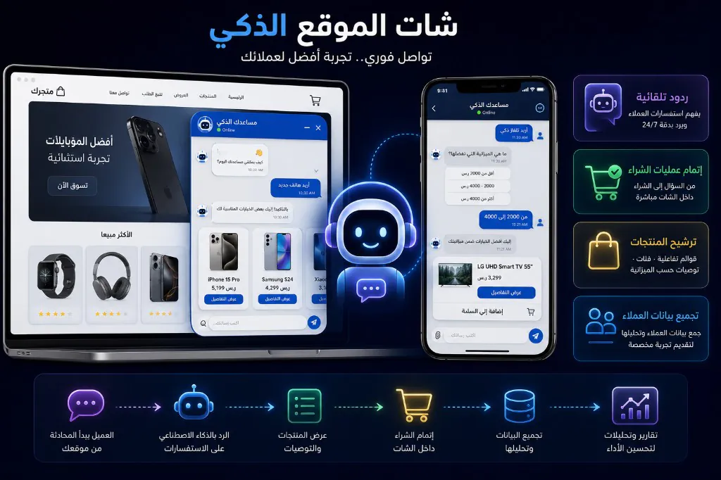 نظام شات بوت ذكي للمتاجر الإلكترونية — وصالي لإدارة الأعمال